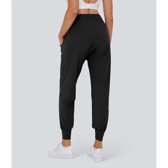 Women's Black Jogger Pants - Picture 2 of 7